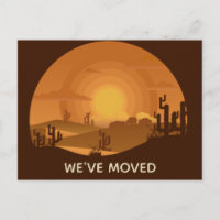 Nous avons déménagé Désert Changement d'adresse