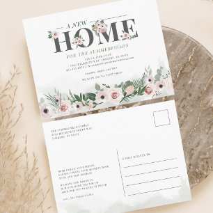 Carte Postale Faire-part Nous avons déménagé Elegant Moving