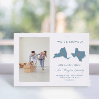 Carte Postale Faire-part Nous avons déménagé État moderne minimaliste Démén