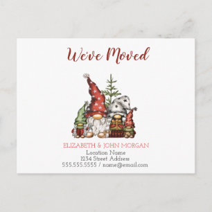 Carte Postale Faire-part Nous avons déménagé, Famille Gnomes