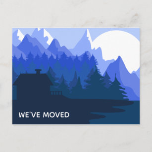 Carte Postale Faire-part Nous avons déménagé Lake House Changement d'adress