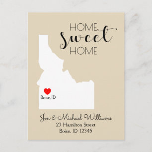 Carte Postale Faire-part Nous avons déménagé   Maison douce Maison Idaho