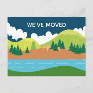 Carte Postale Faire-part Nous avons déménagé Montagnes Changement d'adresse