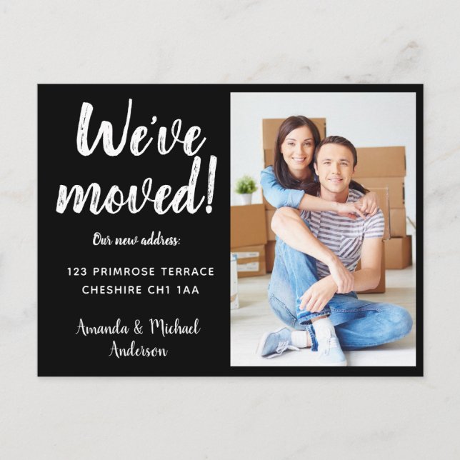 Carte Postale Faire-part Nous avons déménagé Nouveau changement d'adresse P (Devant)