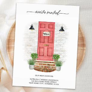 Carte Postale Faire-part Nous avons déménagé Nouvelle Adresse Aquarelle mod