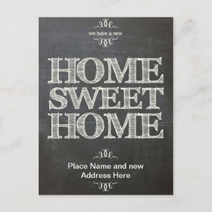 Carte Postale Faire-part Nous avons déménagé Nouvelle adresse Chalkboard Ca