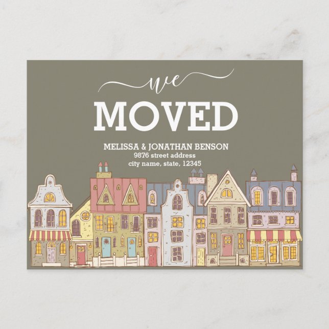 Carte Postale Faire-part Nous avons déménagé Nouvelle adresse personnelle (Devant)