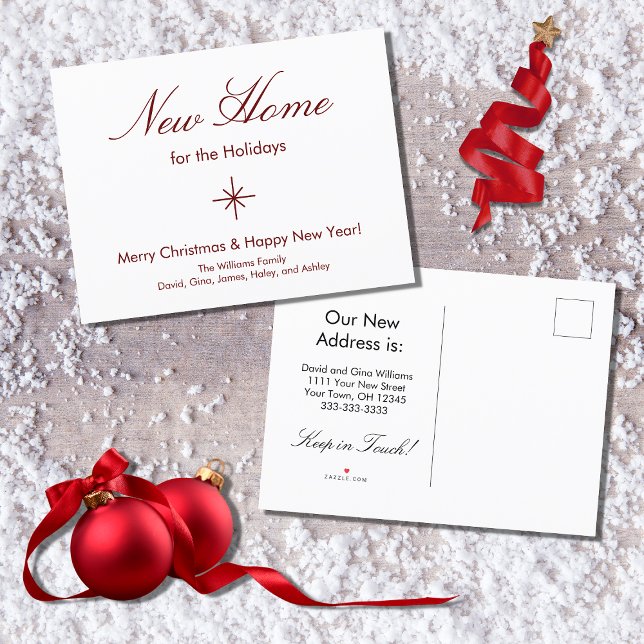 Carte Postale Faire-part Nous avons déménagé Nouvelle Maison Noël Déménager (Créateur téléchargé)