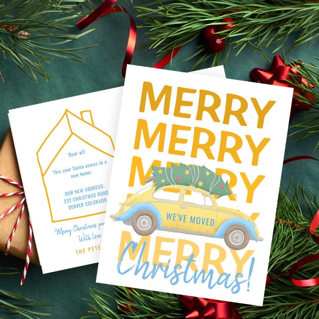 Carte Postale Faire-part Nous avons déménagé nouvelle maison Noël vacances  (Créateur téléchargé)