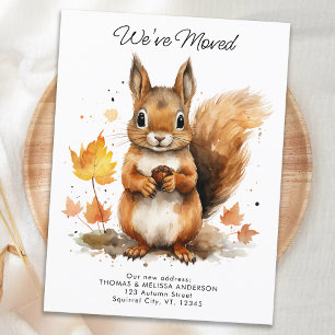 Carte Postale Faire-part Nous avons déménagé Petit Écureuil Mignon Nouvelle
