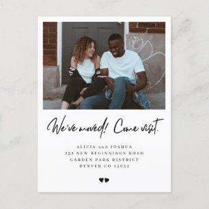 Carte Postale Faire-part Nous avons déménagé venir visiter photo moderne dé