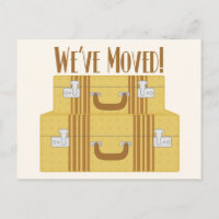 Nous avons déménagé - Vintages valises avec étoile