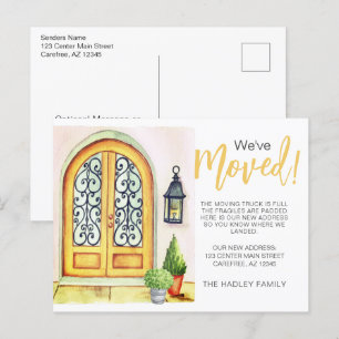 Carte Postale Faire-part Nous avons déménagé Yellow Door