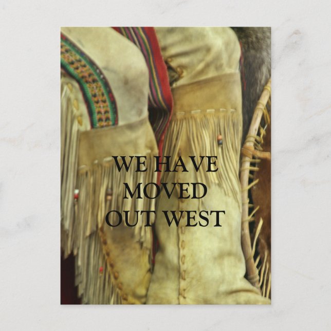 CARTE POSTALE FAIRE-PART NOUS AVONS, DÉPLACÉ, À L'OUEST (Devant)