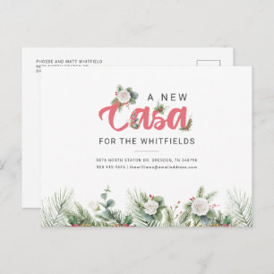 Carte Postale Faire-part Nous avons déplacé Floral Berry Moving Adresse