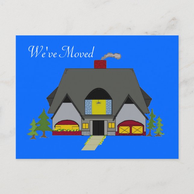 Carte Postale Faire-part Nous avons déplacé la conception de Cozy House (Devant)