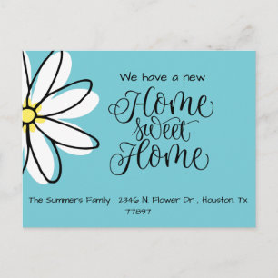 Carte Postale Faire-part Nous avons déplacé la marguerite Nouvelle adresse
