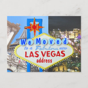 Carte Postale Faire-part Nous avons déplacé la nouvelle adresse Las Vegas
