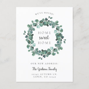 Carte Postale Faire-part Nous avons déplacé l'aquarelle Eucalyptus