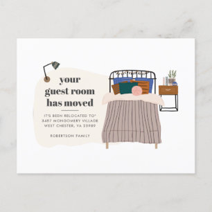 Carte Postale Faire-part Nous avons déplacé le changement d'adresse Boho Mo