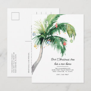 Carte Postale Faire-part Nous avons déplacé le palmier de Noël