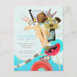 Carte Postale Faire-part Nous avons déplacé l'Espagne