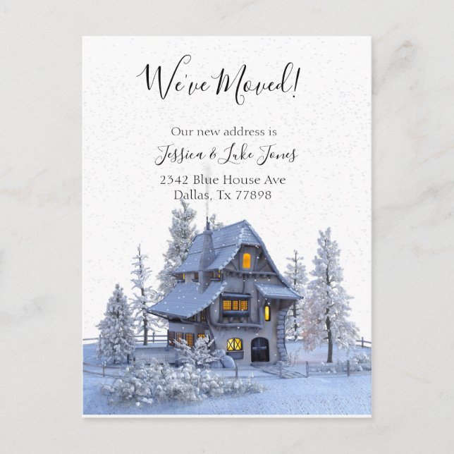 Carte Postale Faire-part Nous avons déplacé un nouvel avis d'adresse Déména (Devant)