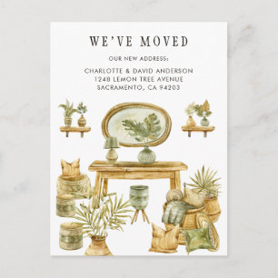 Carte Postale Faire-part Nous avons déplacé une nouvelle adresse Boho Water