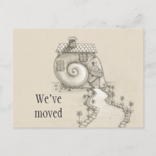 Carte Postale Faire-part Nous avons déplacé une nouvelle adresse escargot m
