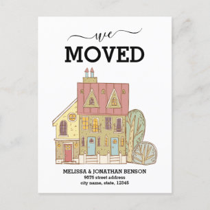 Carte Postale Faire-part Nous Avons Déplacé Vintage Nouvelle Adresse Domest