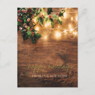 Carte Postale Faire-part Nous avons du gui, des guirlandes lumineuses, du b