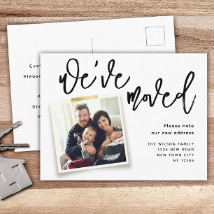 Carte Postale Faire-part Nous avons évolué Simple Photo Moderne Moving