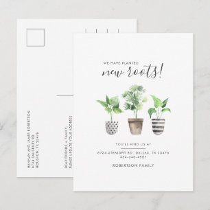Carte Postale Faire-part Nous Avons Planté De Nouvelles Racines Botanique D