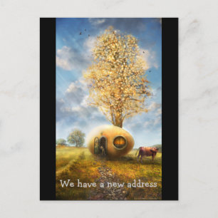 Carte Postale Faire-part Nous avons une nouvelle adresse   Funny Egg House