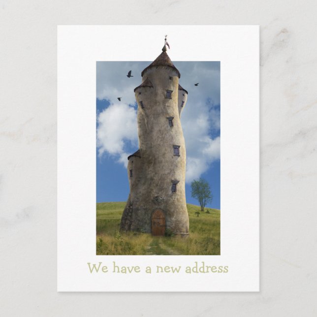 Carte Postale Faire-part Nous avons une nouvelle adresse | Funny Family Tow (Devant)