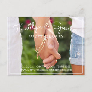 Carte Postale Faire-part Nous nous marions Mariage Sauvez la photo de la da