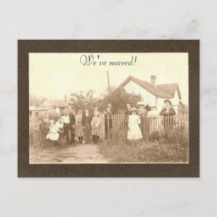 Carte Postale Faire-part Nous nous sommes déplacés !