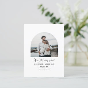 Carte Postale Faire-part Nous nous sommes mariés Élégant mariage moderne ar