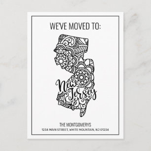 Carte Postale Faire-part Nous sommes allés à Mandala, la florale de l'état