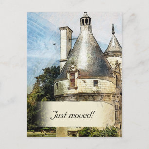 Carte Postale Faire-part Nous sommes dans un nouveau château personnalisé n