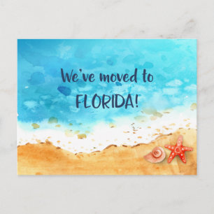 Carte Postale Faire-part Nous sommes déménagés en Floride Changement d'adre