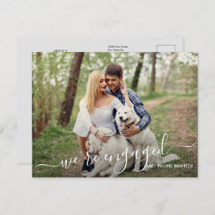 Carte Postale Faire-part Nous sommes engagés mariage photo Enregistrer la d
