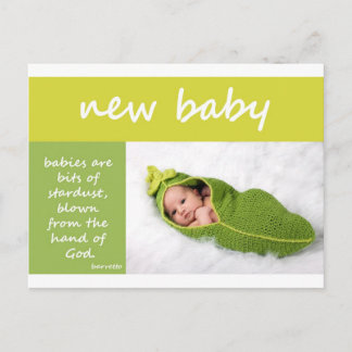 Carte Postale Faire-part Nouveau bébé