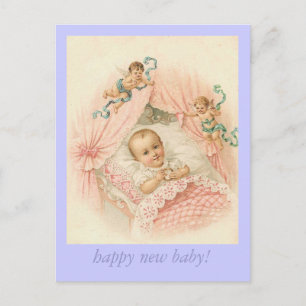 Carte Postale Faire-part nouveau bébé heureux !
