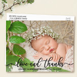 Carte Postale Faire-part Nouveau bébé moderne amour et merci photo<br><div class="desc">Nouveau bébé moderne amour et merci - Merci Photo carte postale</div>