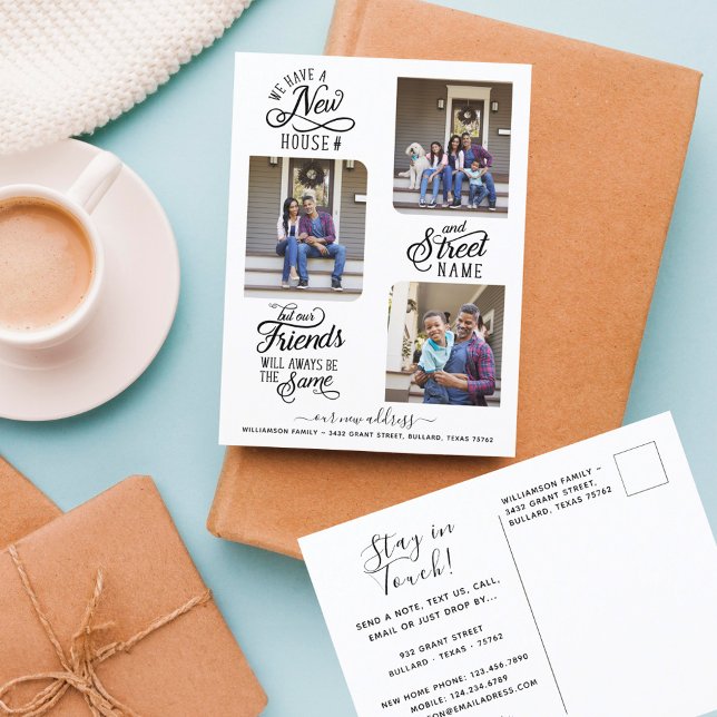 Carte Postale Faire-part Nouveau Changement d'Adresse Nous avons déménagé P (New Change of Address We've Moved Photo Moving Announcement Postcard)