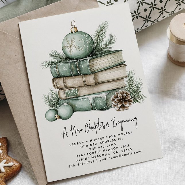 Carte Postale Faire-part Nouveau chapitre d'hiver qui commence Vacances à l (Créateur téléchargé)