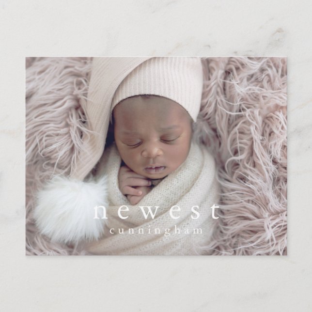 Carte Postale Faire-part Nouveau membre de la famille Moderne naissance de  (Devant)