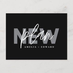 Carte Postale Faire-part Nouveau plan mariage de typographie moderne change