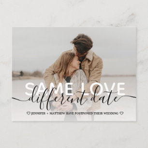 Carte Postale Faire-part Nouveau plan mariage de typographie simple modifie